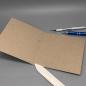 Preview: Karton quadratisch Papier Grußkarten braun